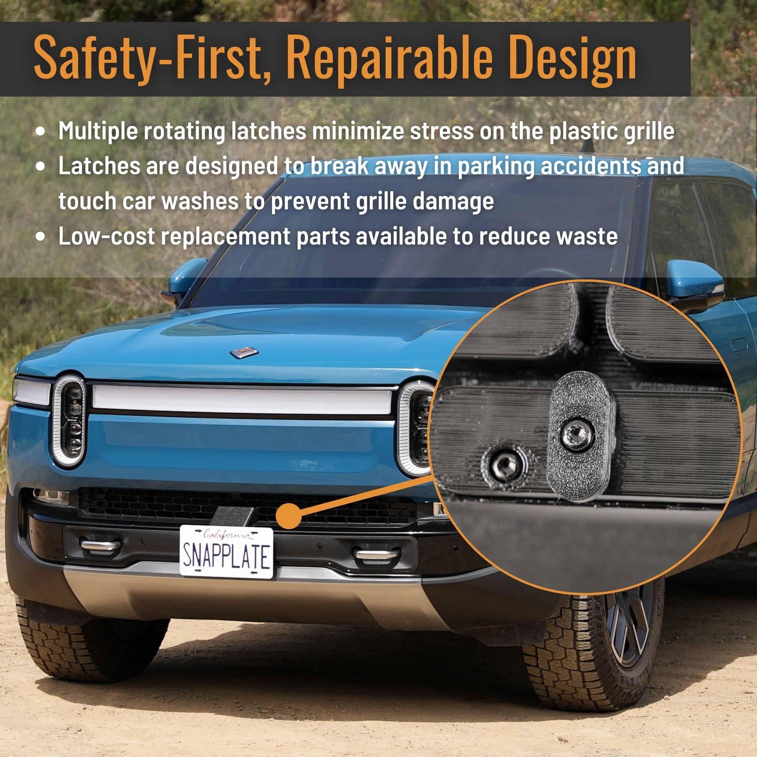 SnapPlate for Rivian R1T & R1S
