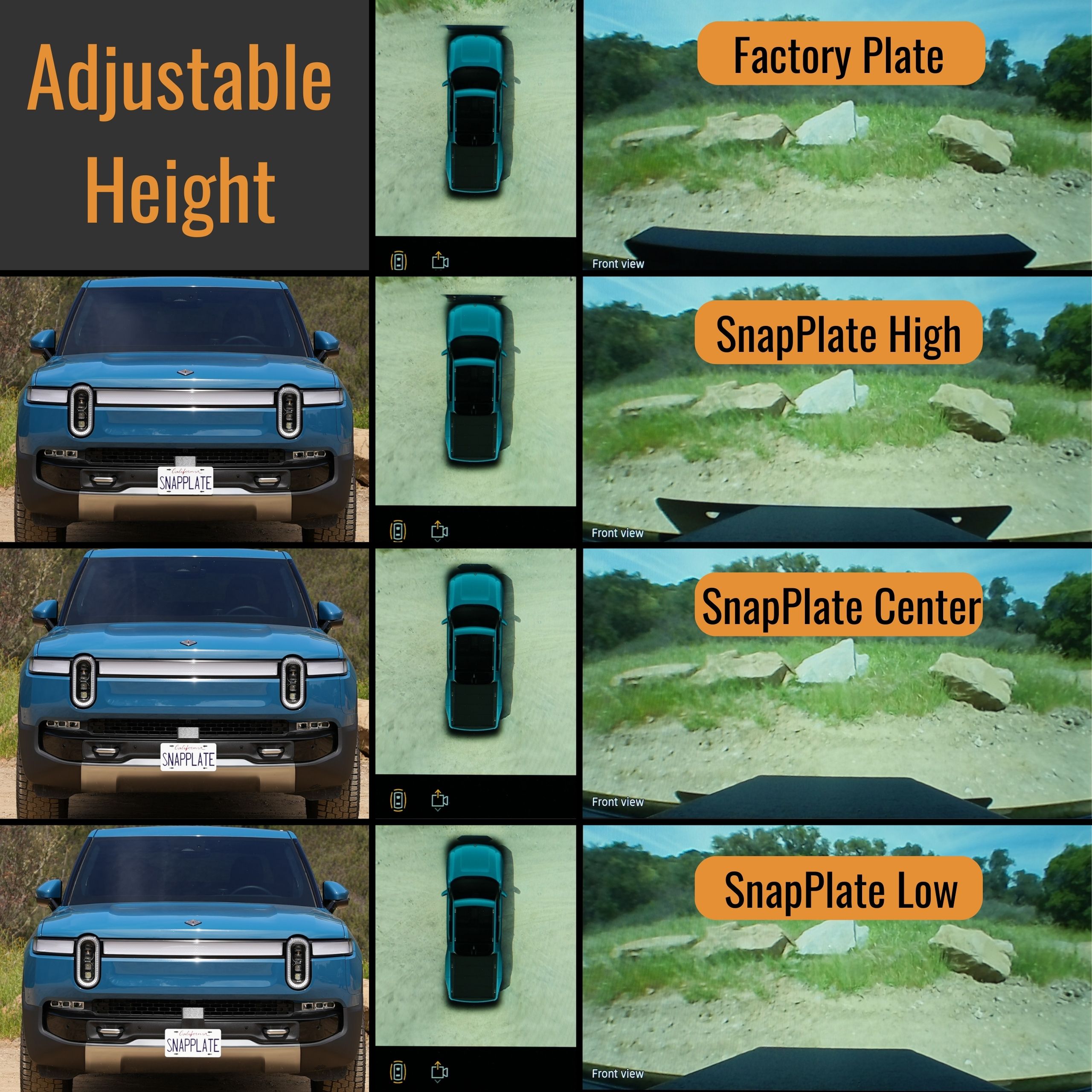 SnapPlate for Rivian R1T & R1S
