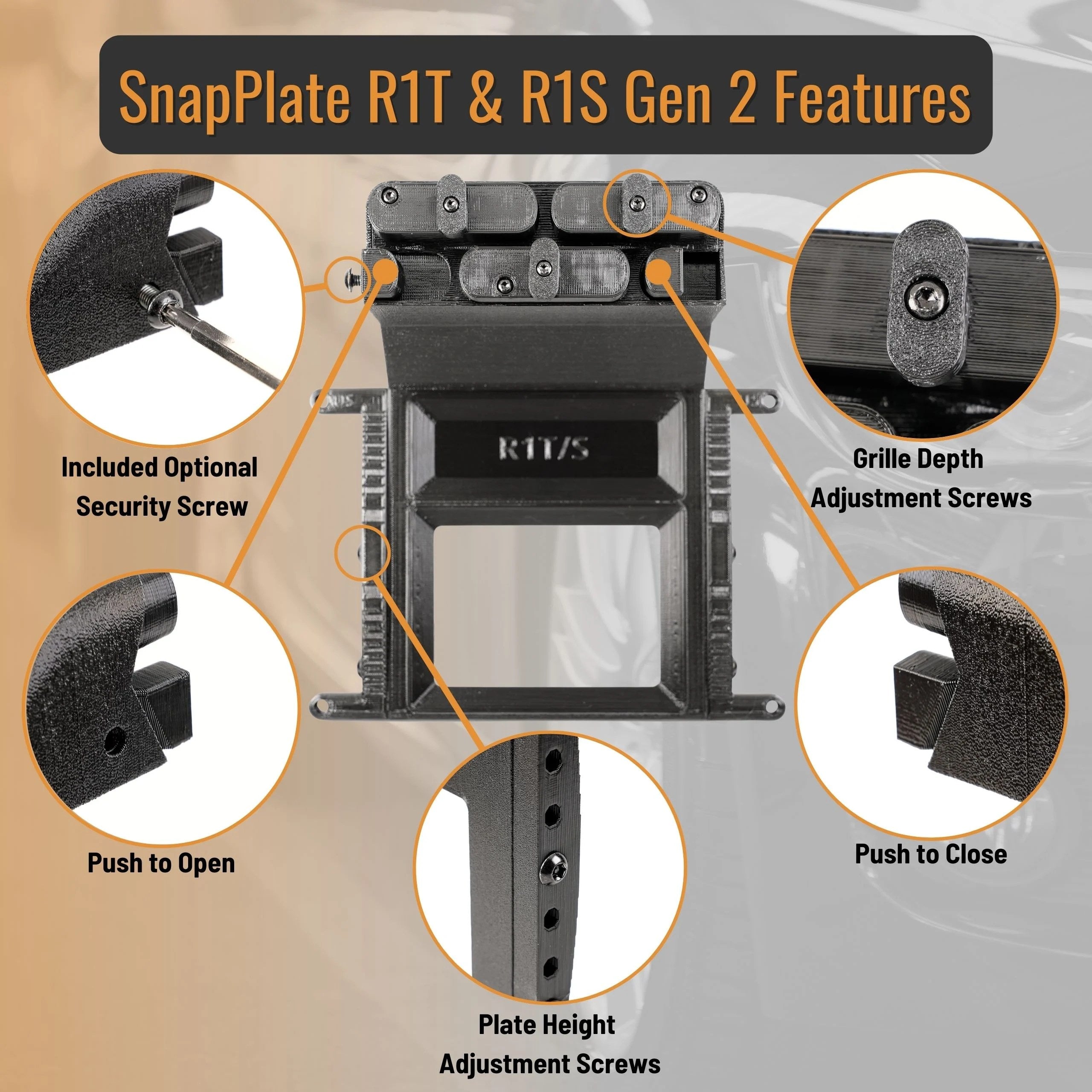 SnapPlate for Rivian R1T & R1S