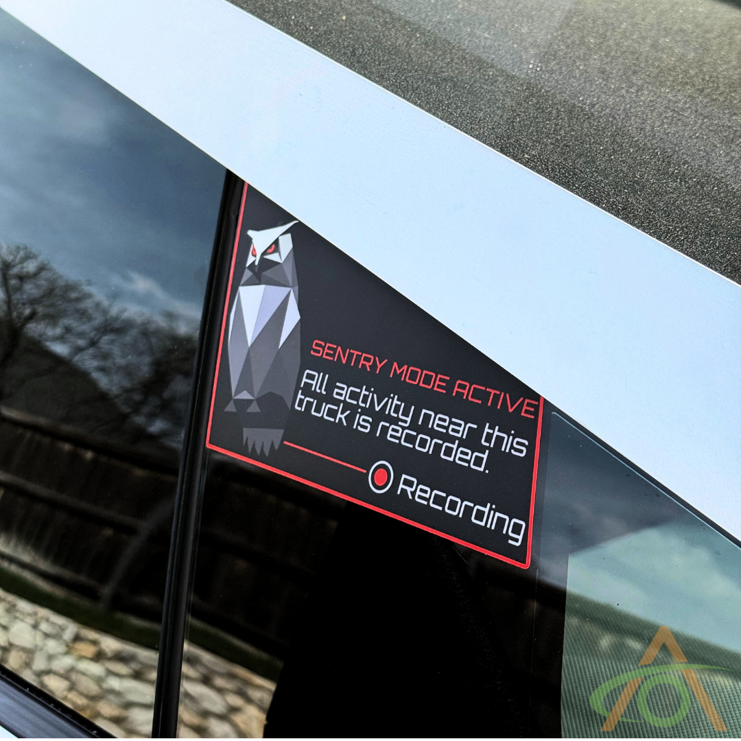 Black Cybertruck Sentry Decal