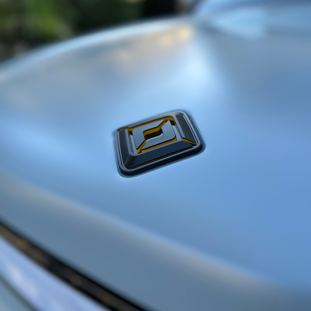 Black & Yellow Frunk Emblem for Rivian R1T & R1S