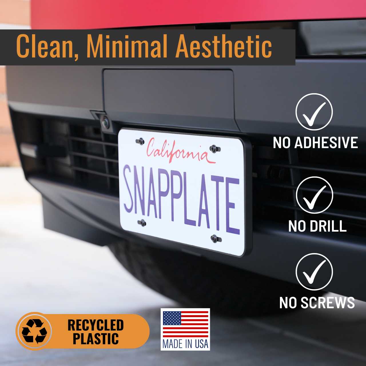 SnapPlate Front License Plate Holder for Cybertruck