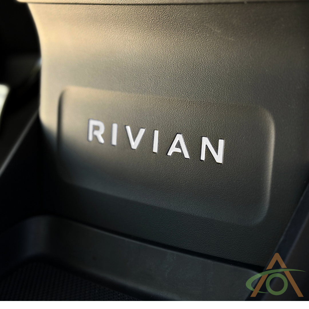 Center Console decal for Rivian R1T & R1S (white)