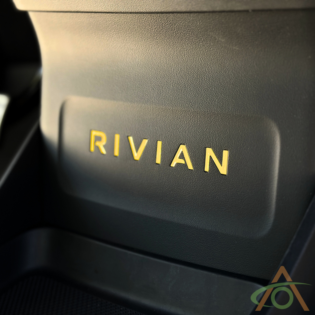 Center Console decal for Rivian R1T & R1S (yellow)