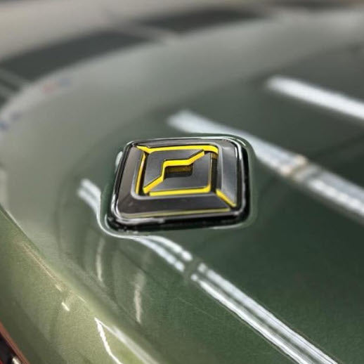 Black & Yellow Frunk Emblem for Rivian R1T & R1S