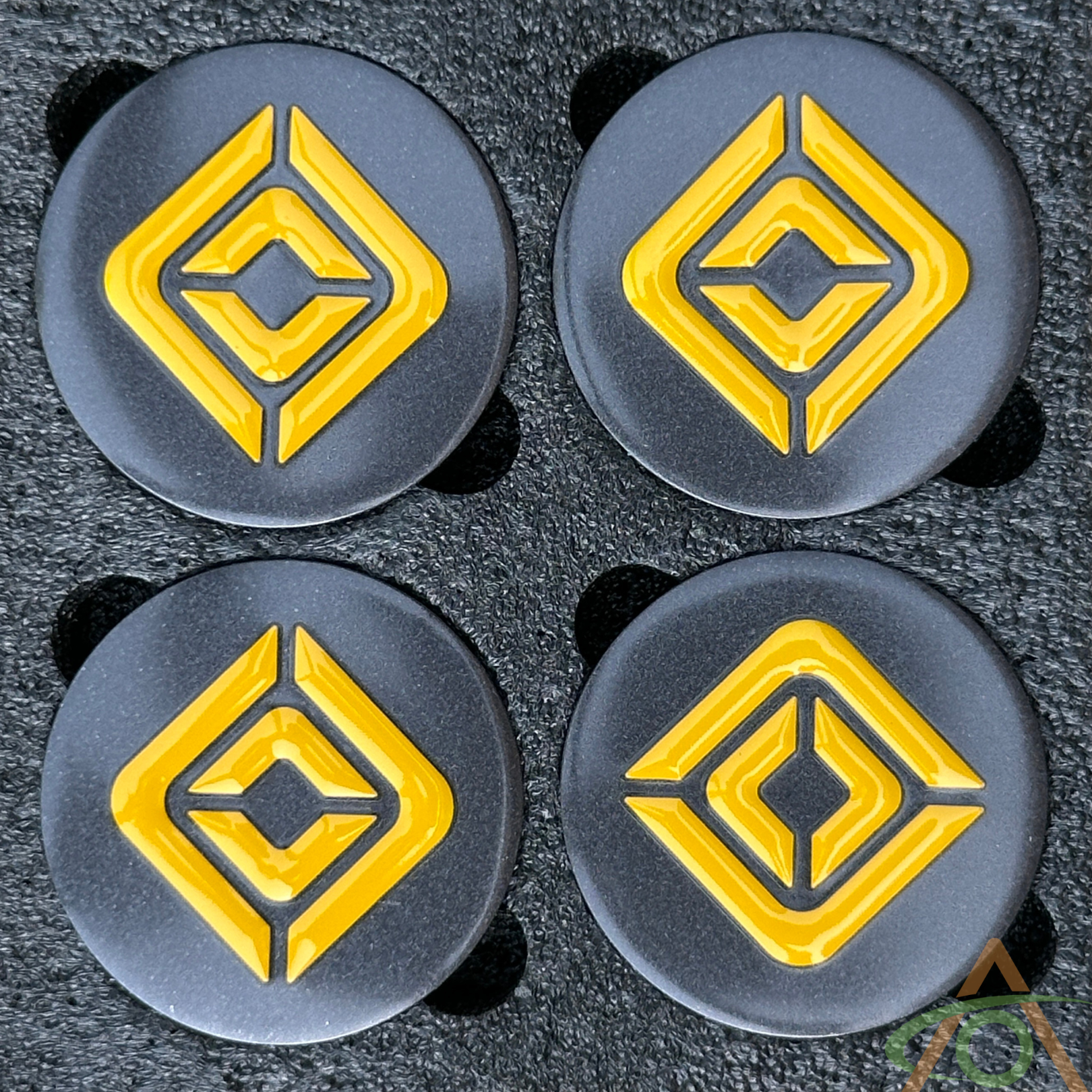 Yellow Center Caps for Rivian -Set of Four
