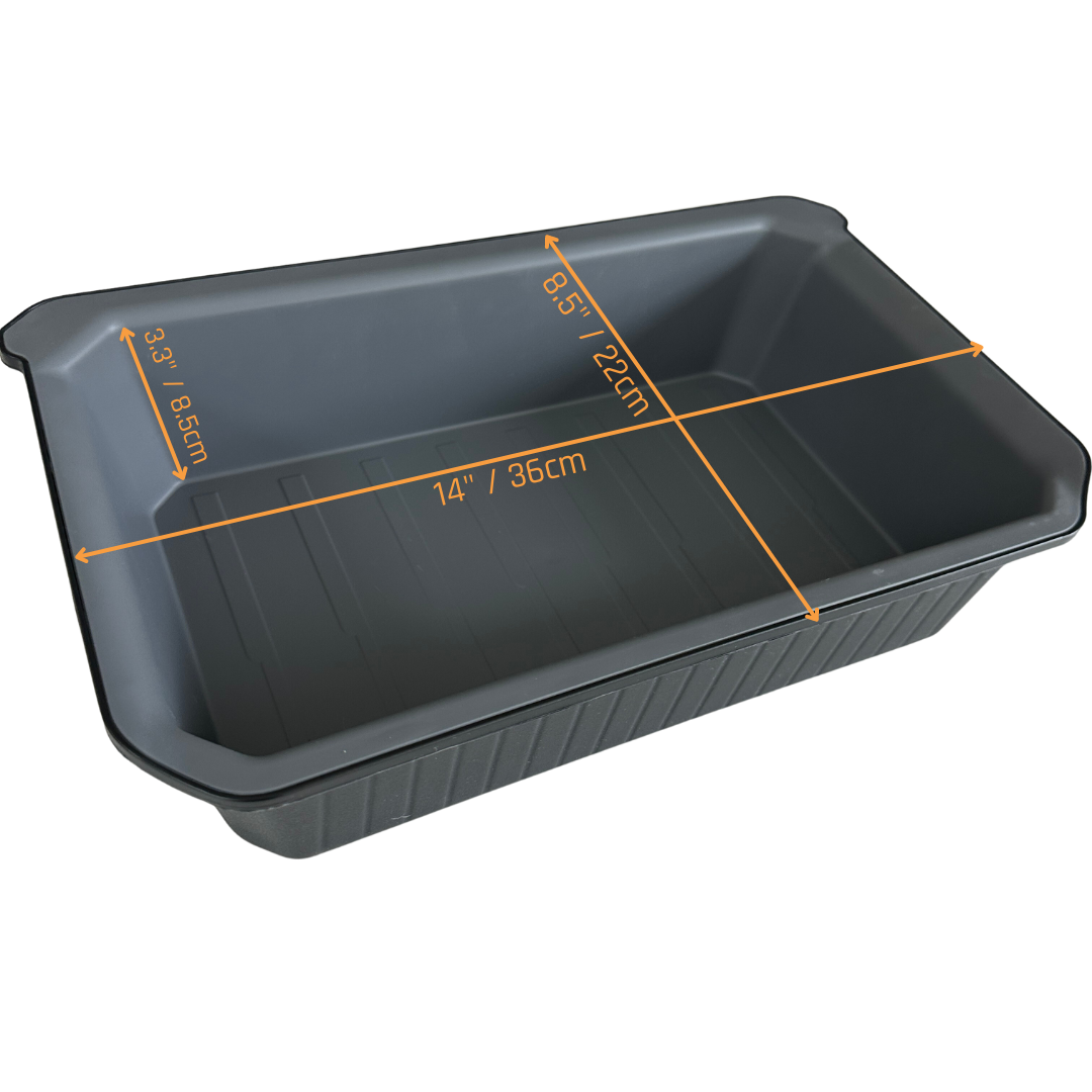 Dimensions for the Premium Underseat Drawer for Tesla Model Y