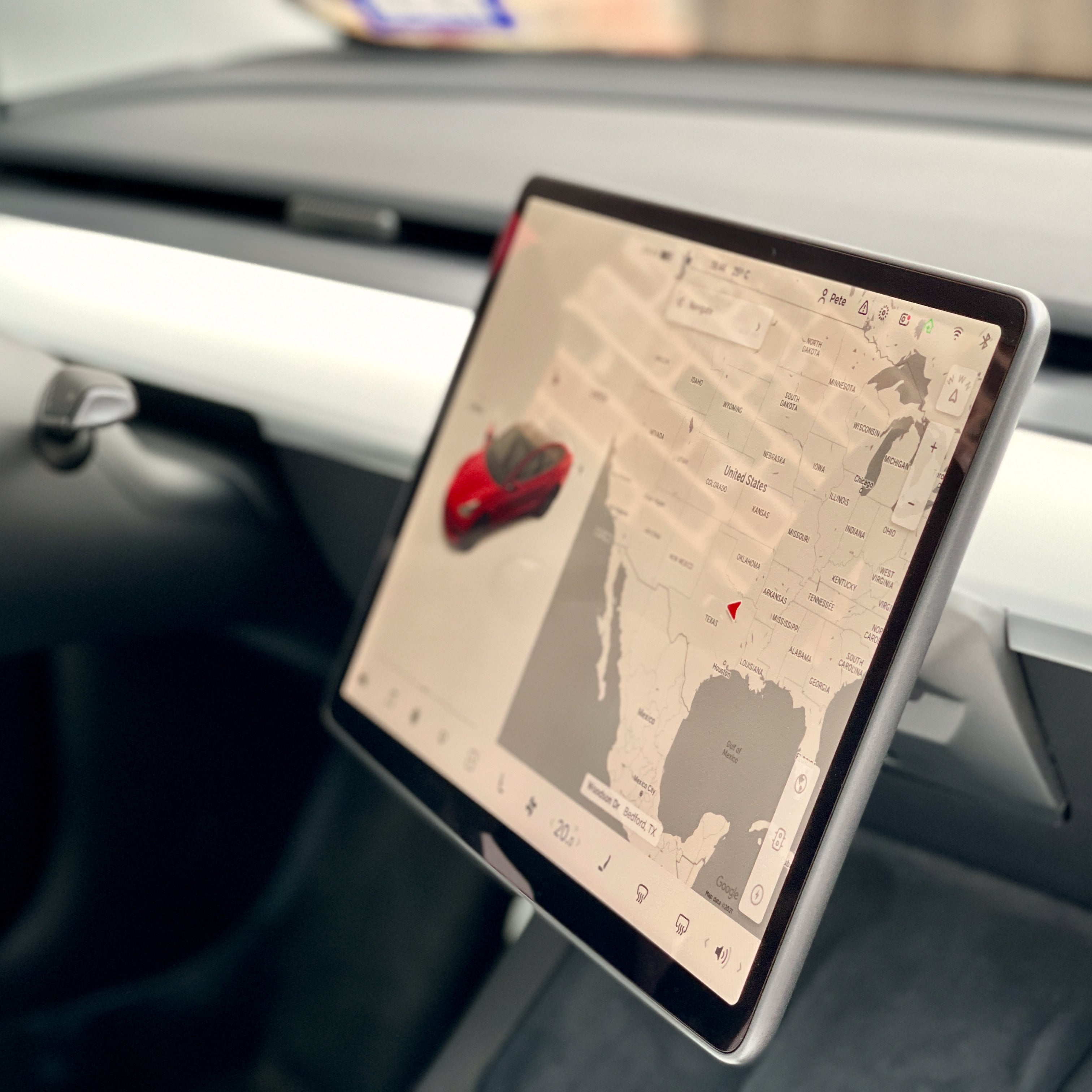 Screen Swivel Mount Compatible with 2017-2023 Tesla Model 3 Model Y Center  Console Navigation Original Silver Screen Rotating Holder Model Y Model 3