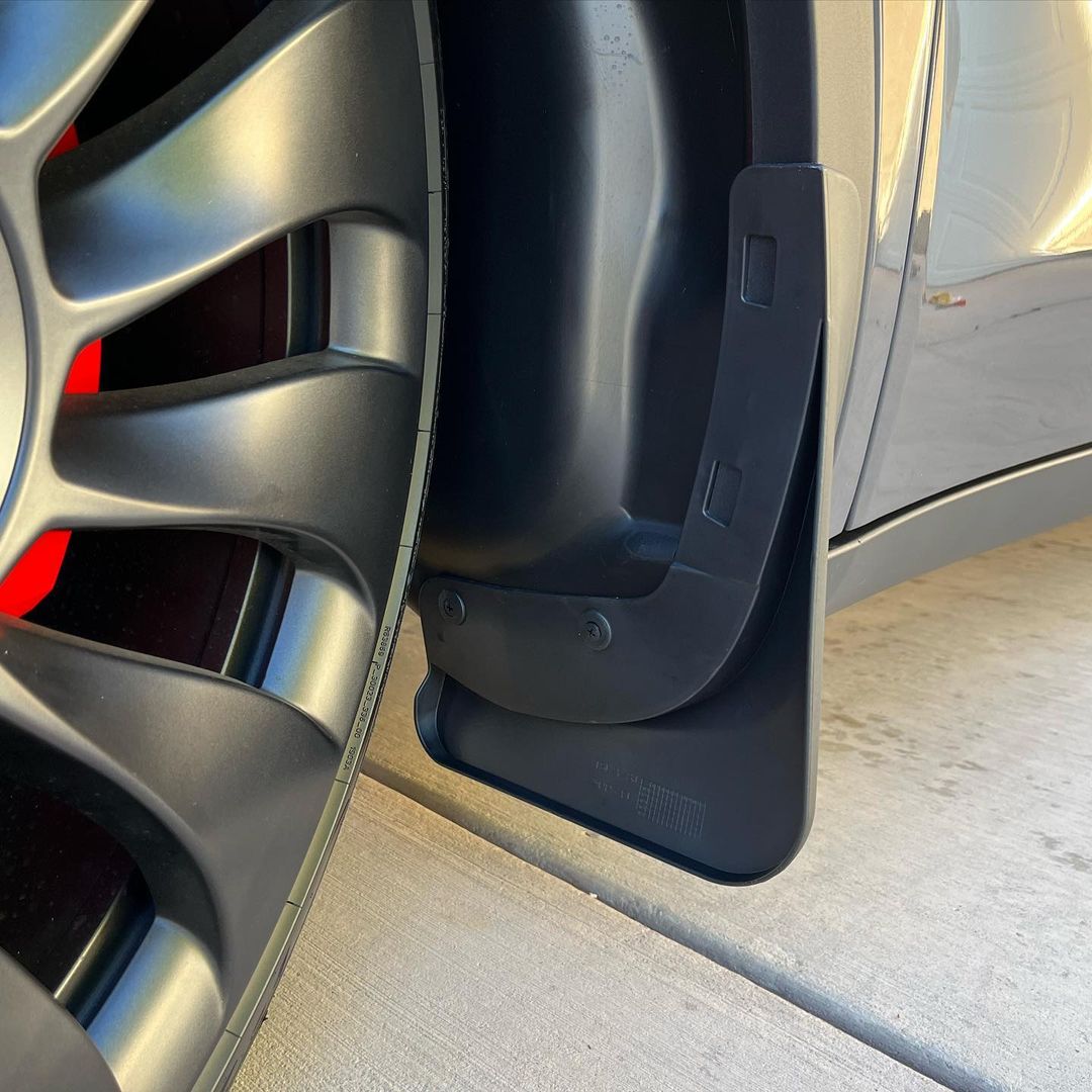 Model Y Front mud flap inside view