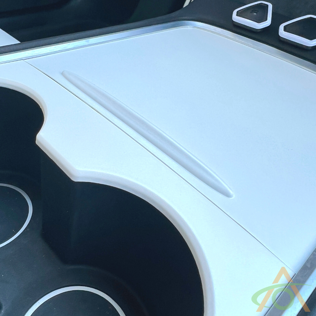 Close-up of the Center Console Cover for Tesla Model 3 & Y