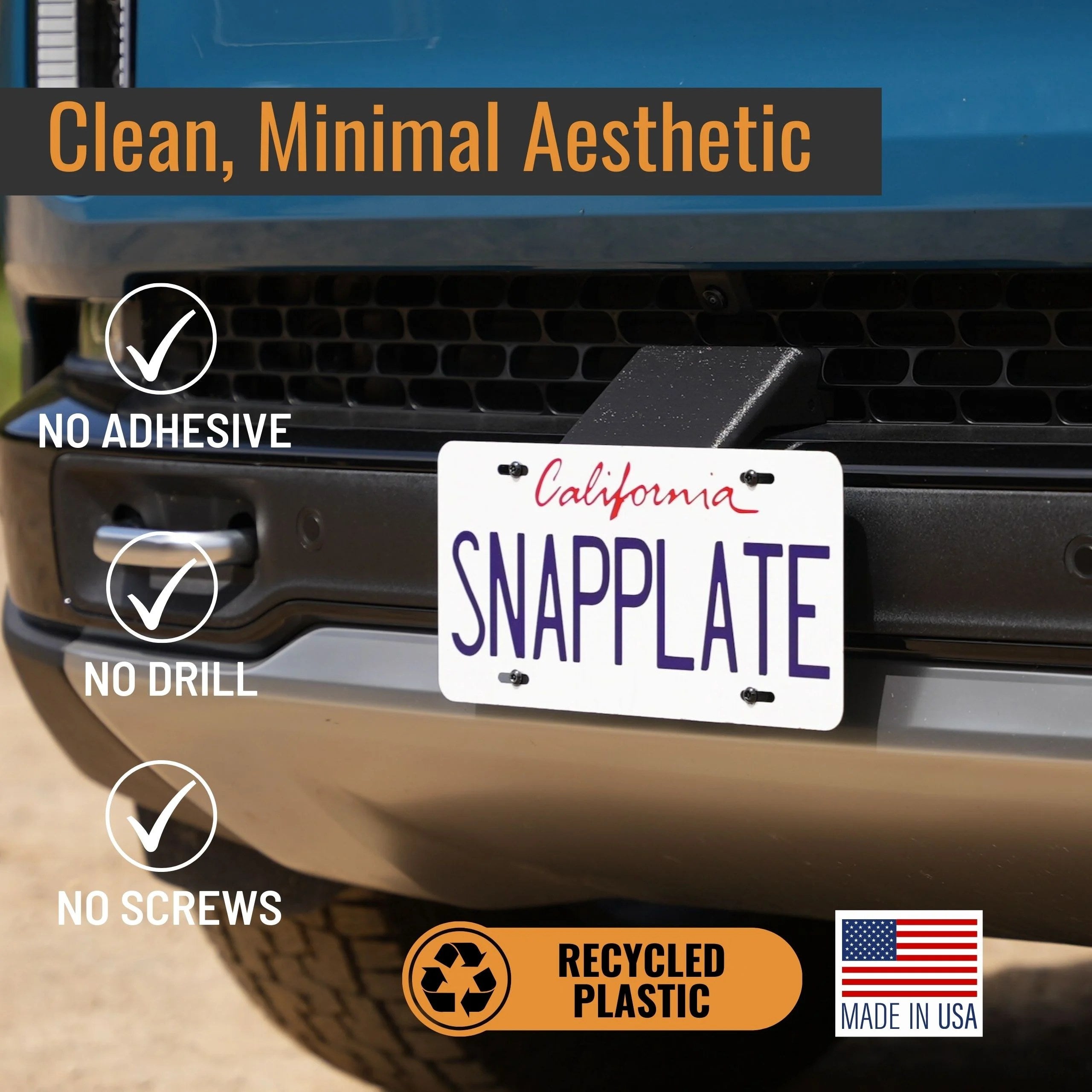 SnapPlate for Rivian R1T & R1S