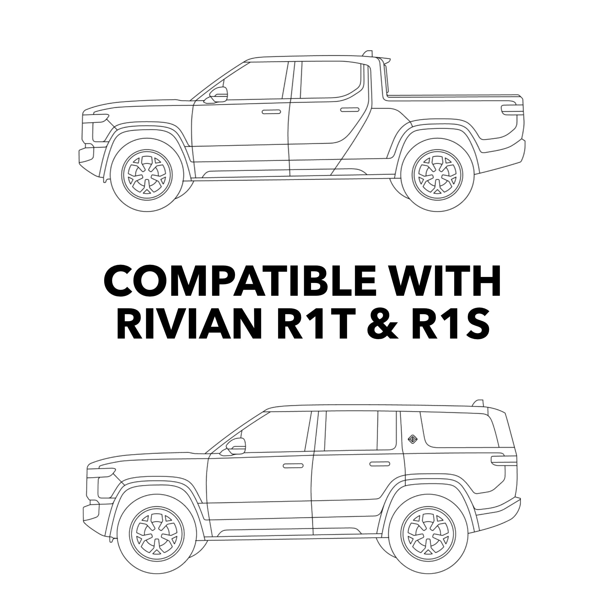Pillars Clear Protection Film (PPF) for Rivian R1T/R1S