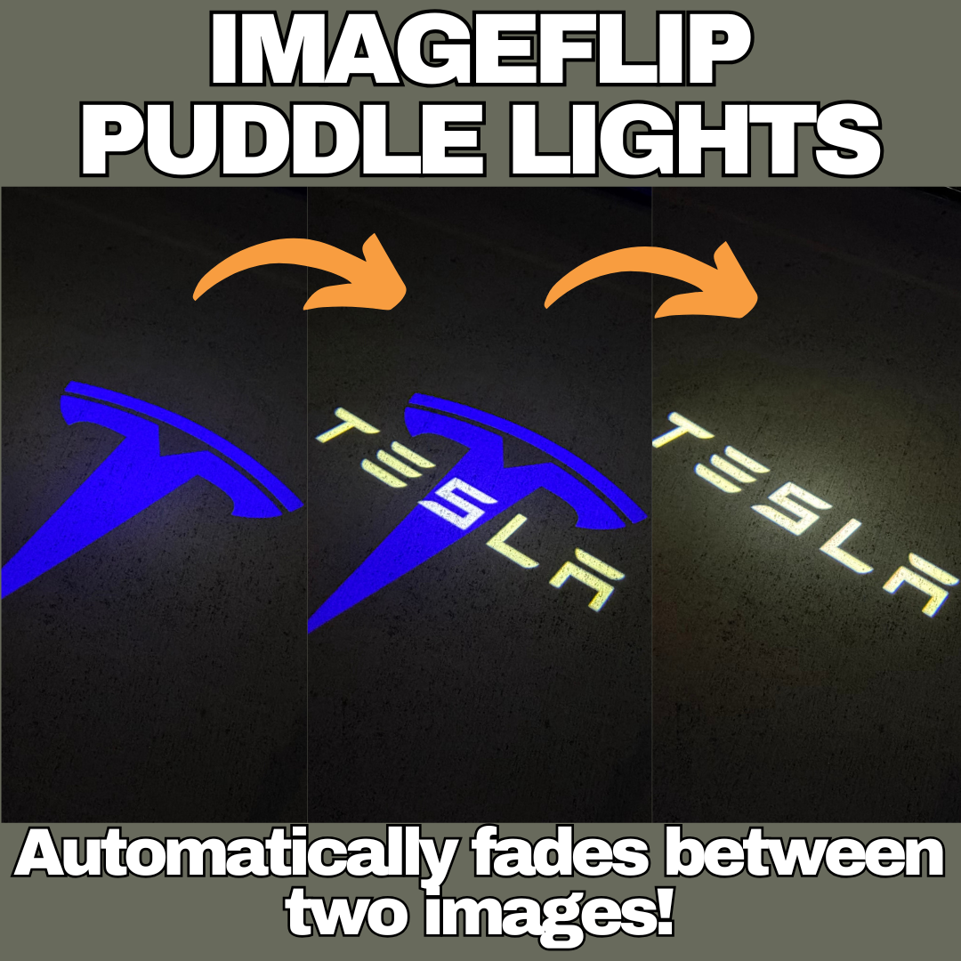 Image Flip LED Puddle Light (Blue logo)