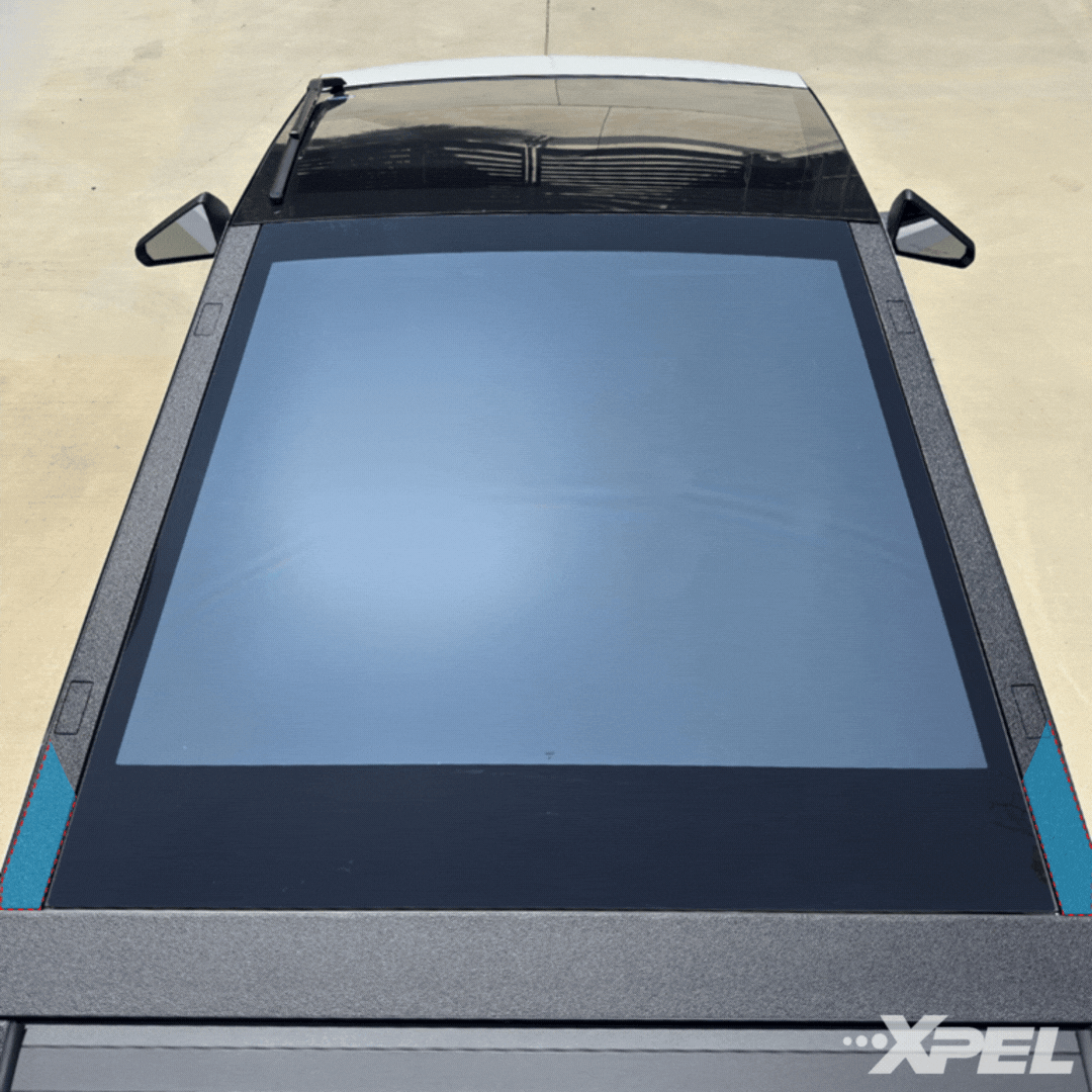 Coverage area for Xpel Armor Trim for Cybertruck