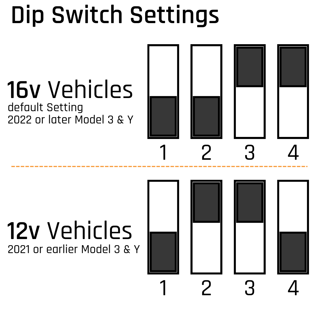 How to switch between 16V (default) and 12V