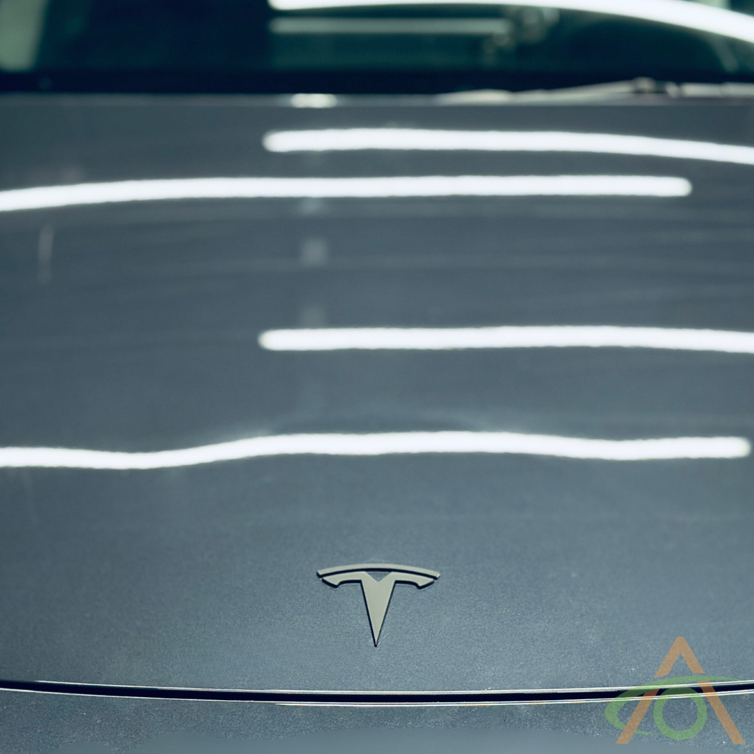 Tesla Logo Emblems Satin Black / Model 3 Rear