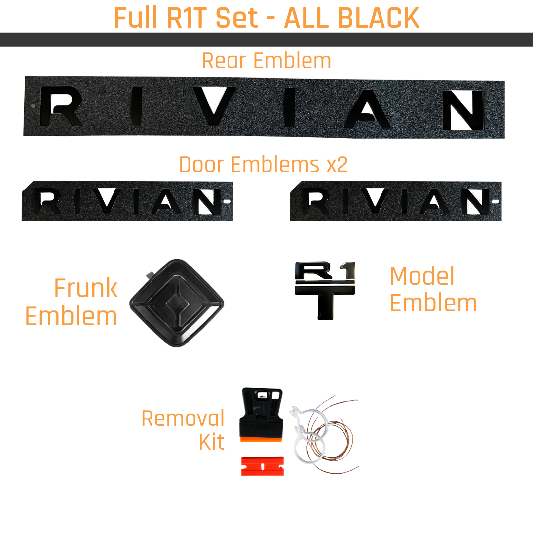 Rivian emblem set - All Black