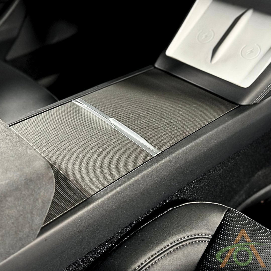 Matrix Black Center Console Wrap for the Refreshed Tesla Model 3