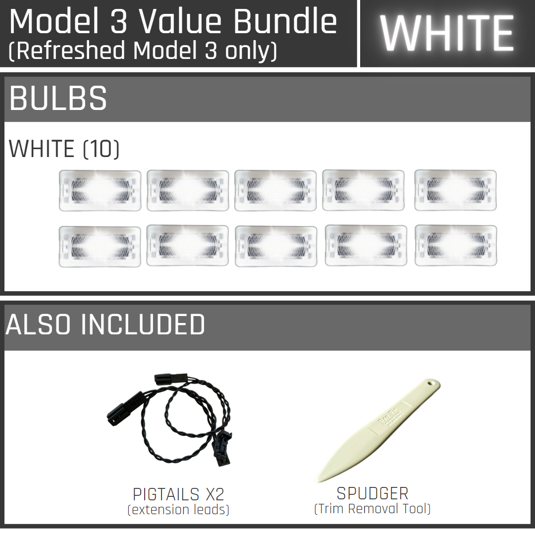 Ultrabright Value Bundle for the Refreshed Model 3 (White)