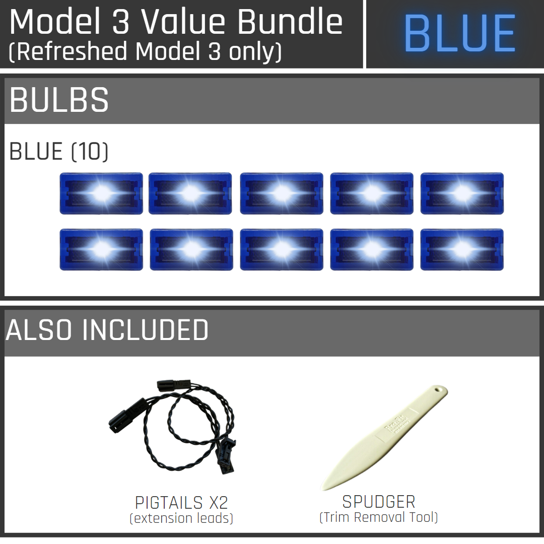 Ultrabright Value Bundle for the Refreshed Model 3 (Blue)