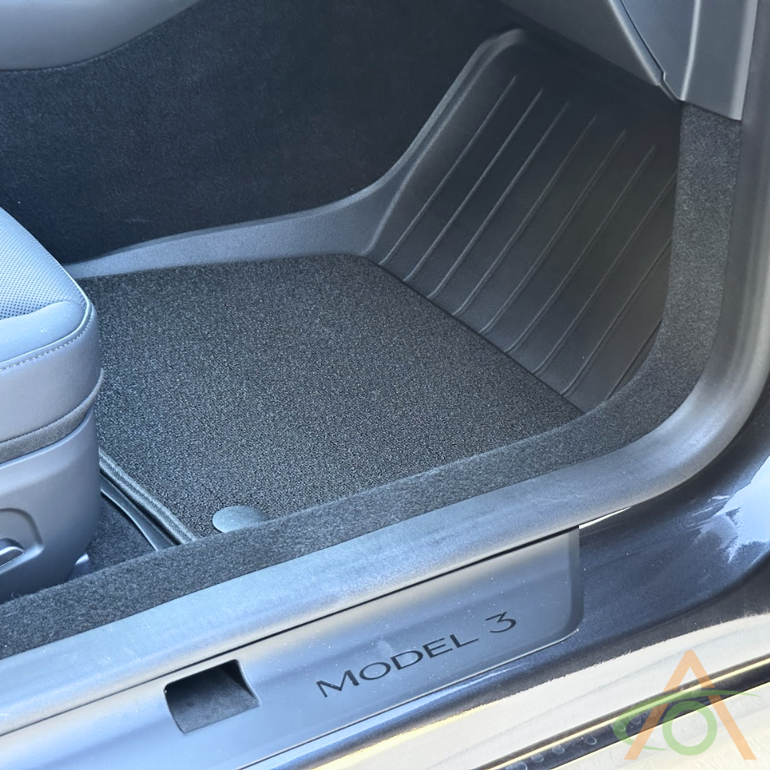 Ultraluxe Floormats for the Refreshed 2024 Model 3 (Passenger, with carpet panel installed)