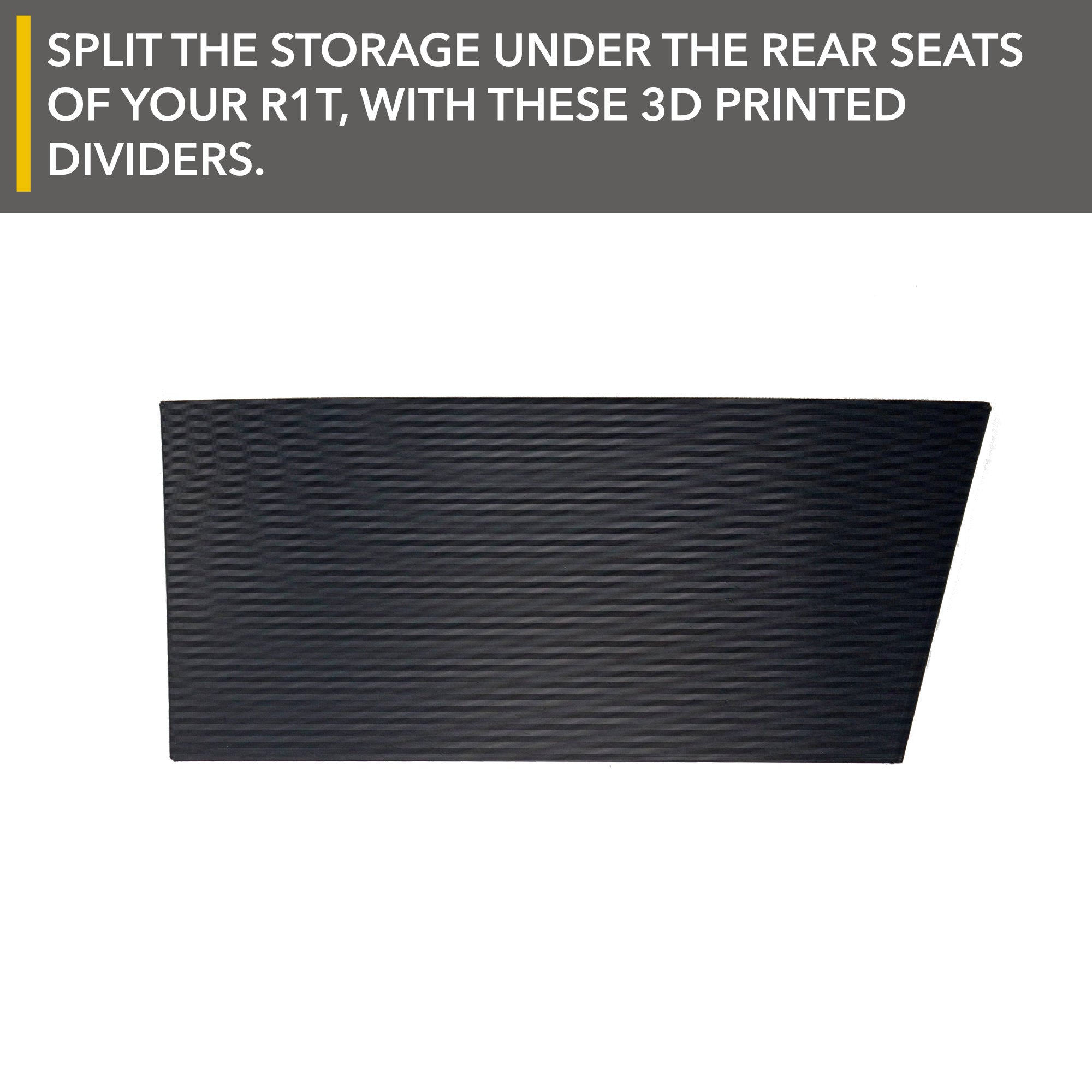 Rear Seats Under-Storage Divider for Rivian R1T