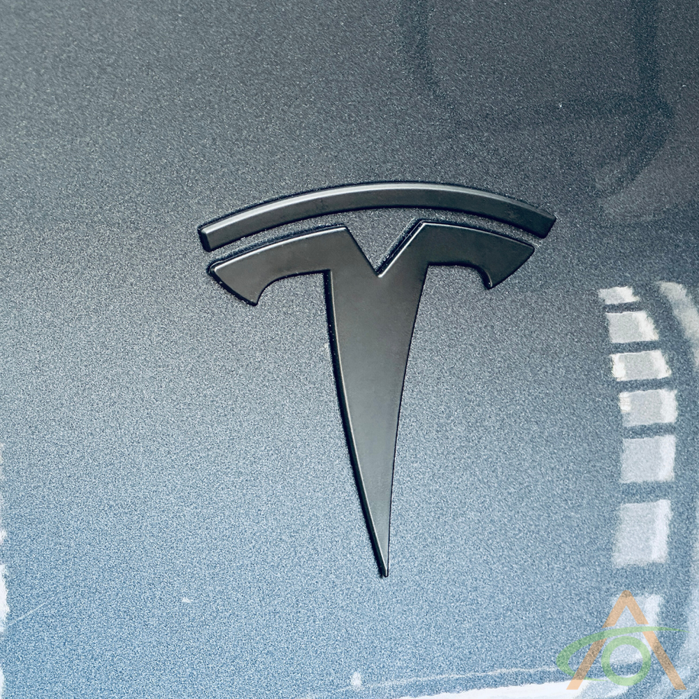 Satin Black Logo Emblems for Tesla Model 3 & Y