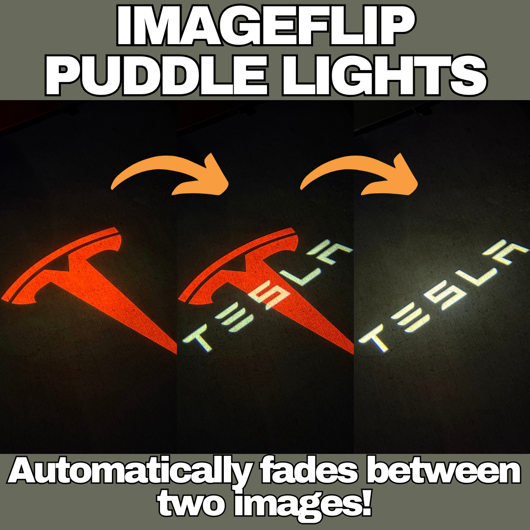 Image Flip LED Puddle Light (Red logo)