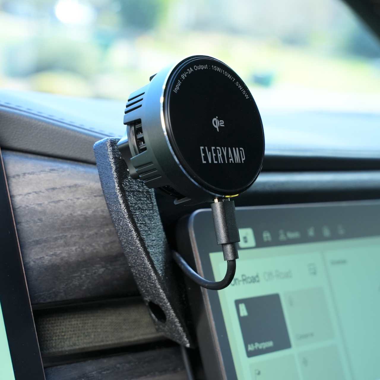 Qi2 Charging mount for Rivian R1T & R1S