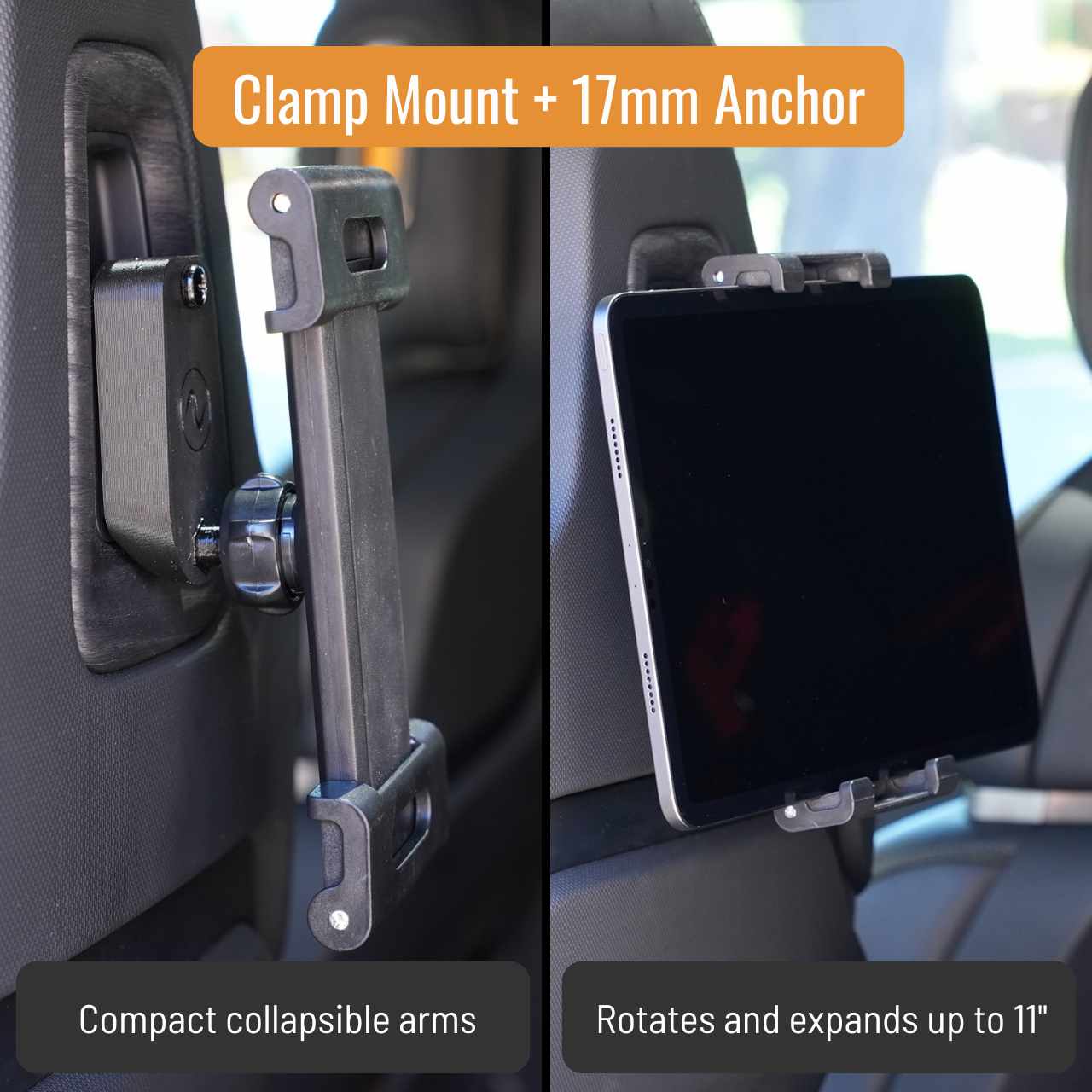 Back Seat Tablet/Phone Mount Anchor for Rivian R1T and R1S