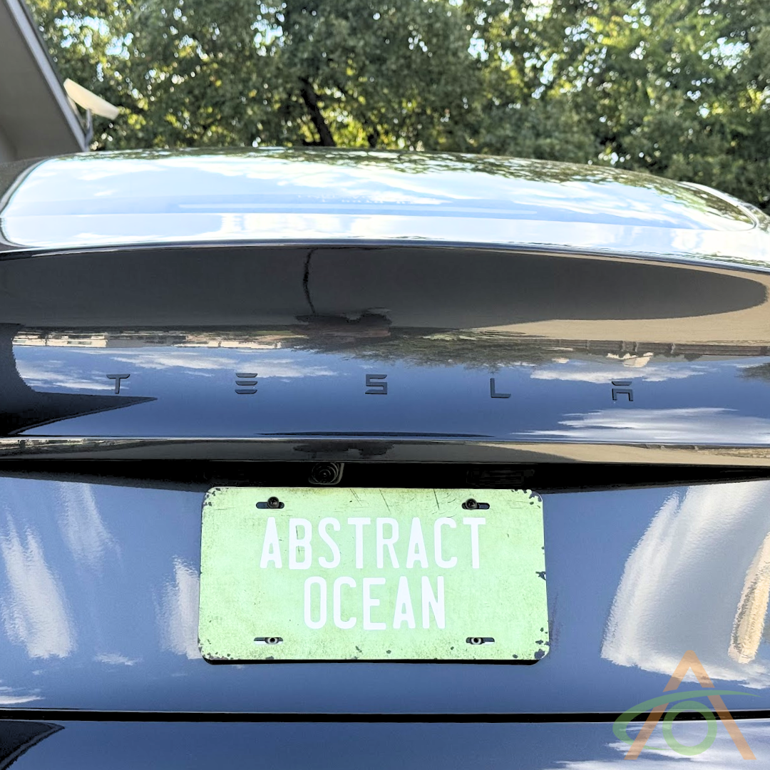 Refreshed Satin Black Tesla Emblem