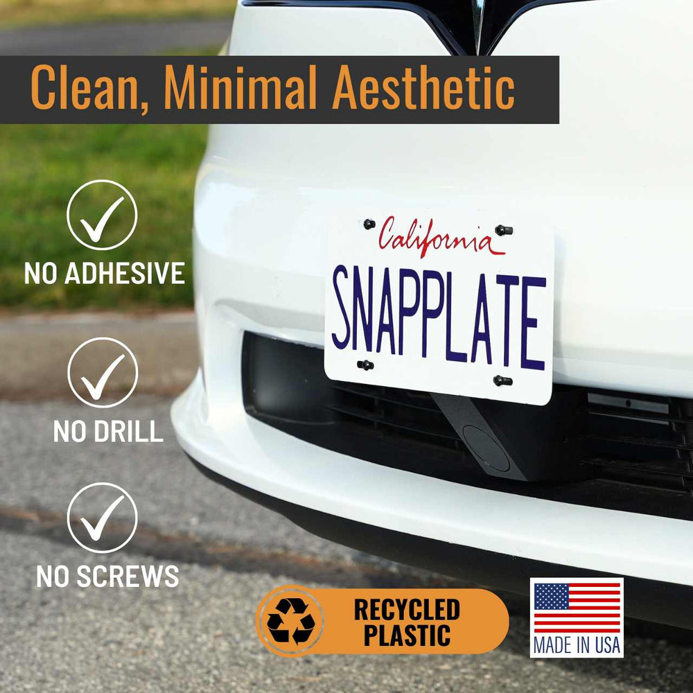 SnapPlate Front License Plate Holder for Tesla Model X