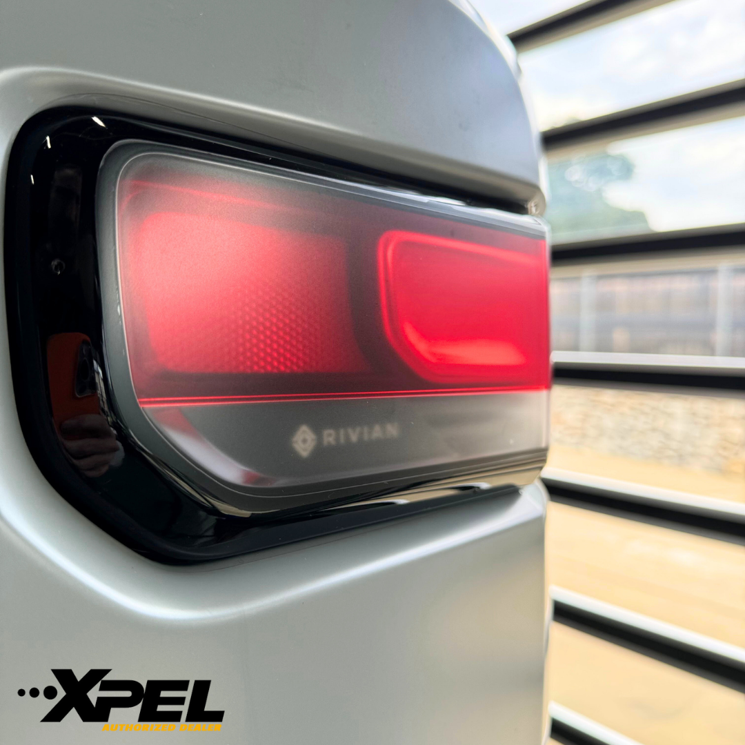 Close-up of Xpel Stealth PPF on Rear light