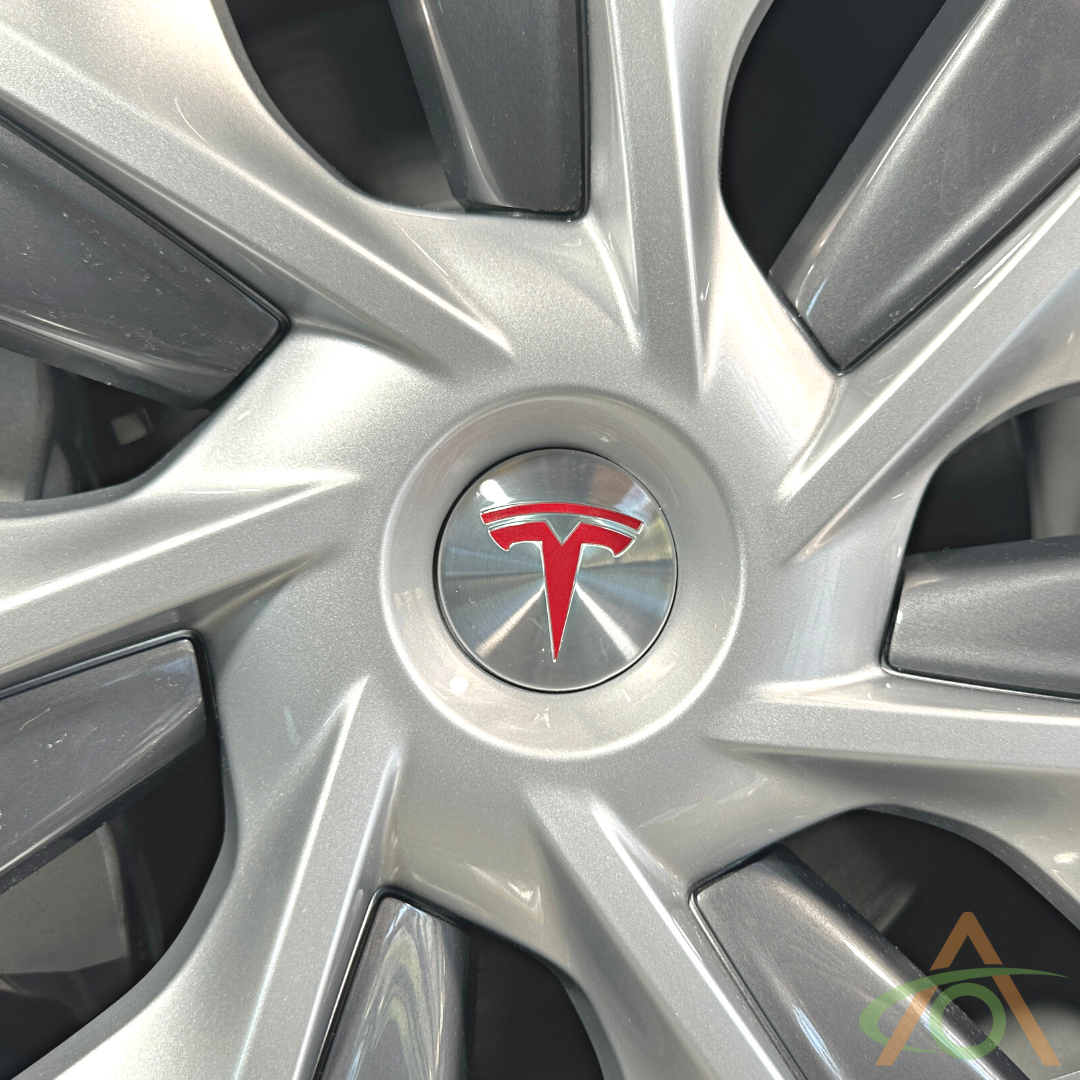 Tesla Vinyl Wheel Inserts - Metallic Red