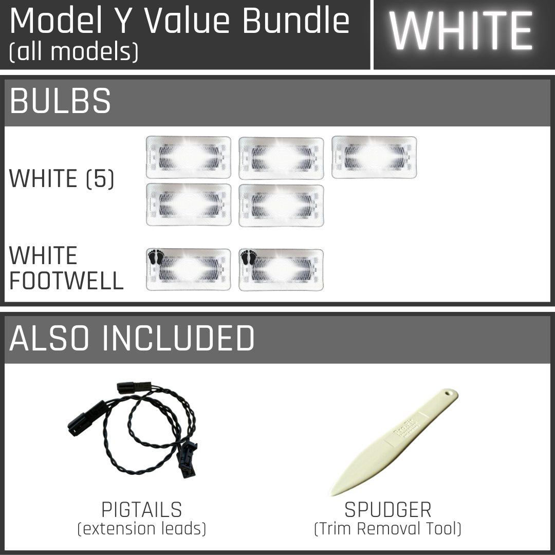 UltraBright LED Light Set for Model Y (White)