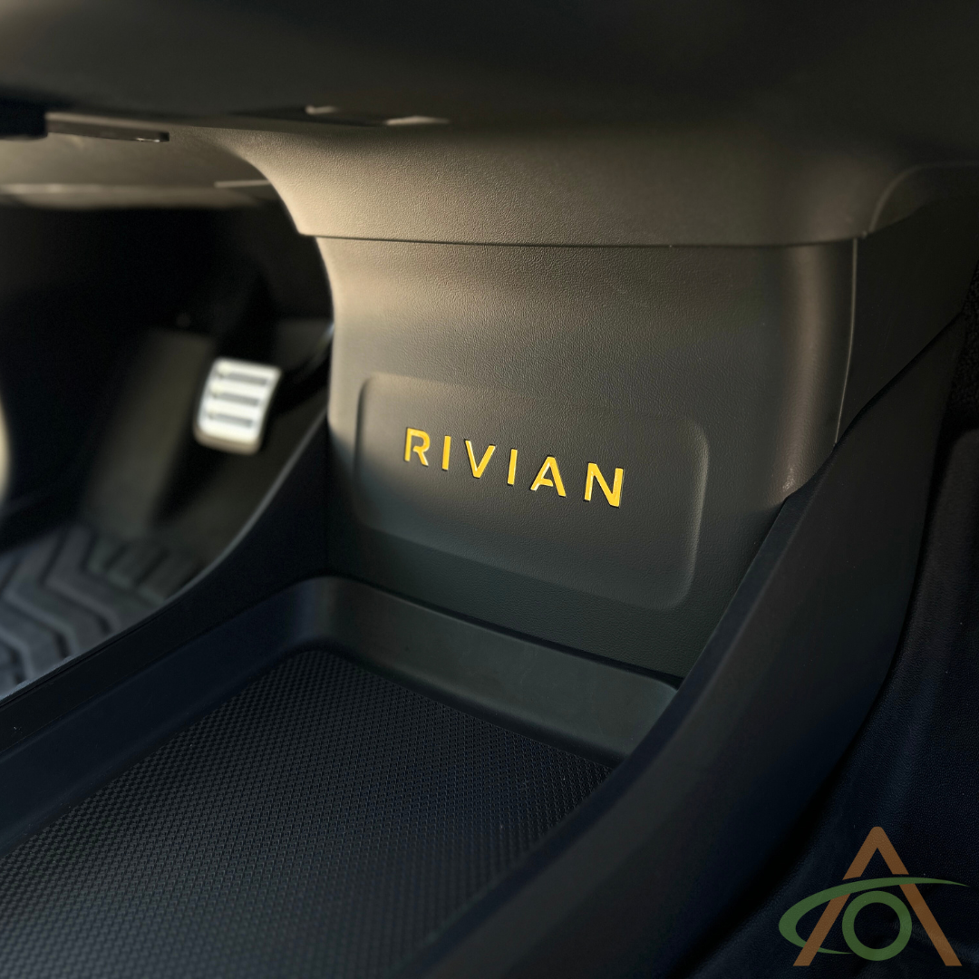 Center Console decal for Rivian R1T & R1S (yellow)