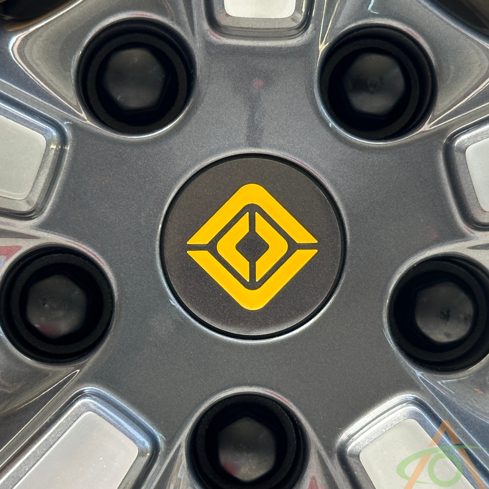 Yellow Center Caps for Rivian 22" Road Wheels