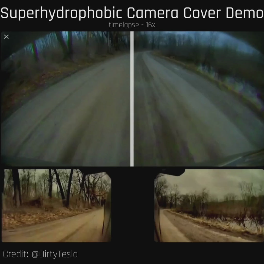 Demo reel of the Superhydrophobic camera cover