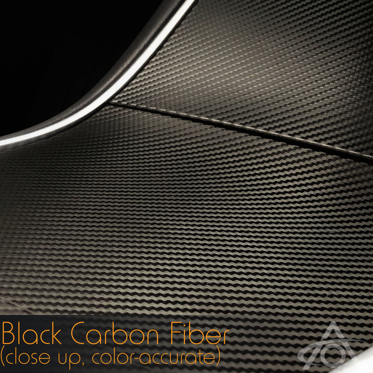 Logo Decal Wrap for Tesla Model Y, 4-pc Set (Carbon Fiber Black)
