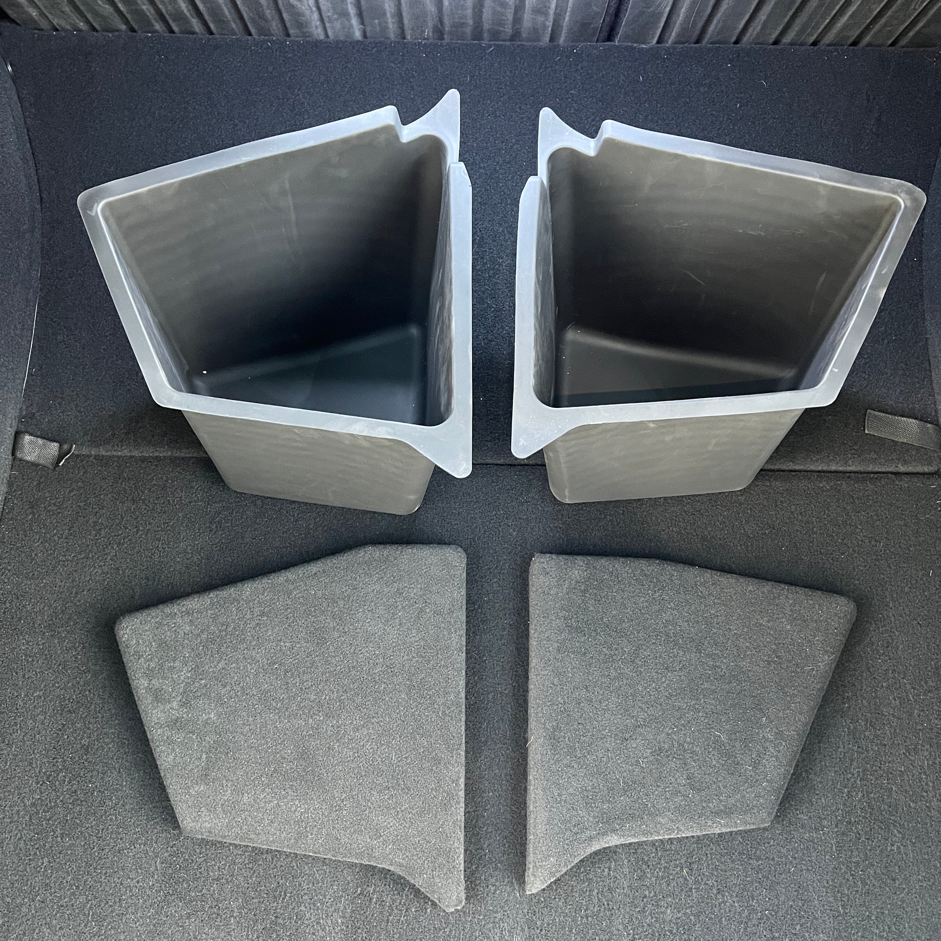 Flexible Storage Bins with Rigid Covers for Model Y