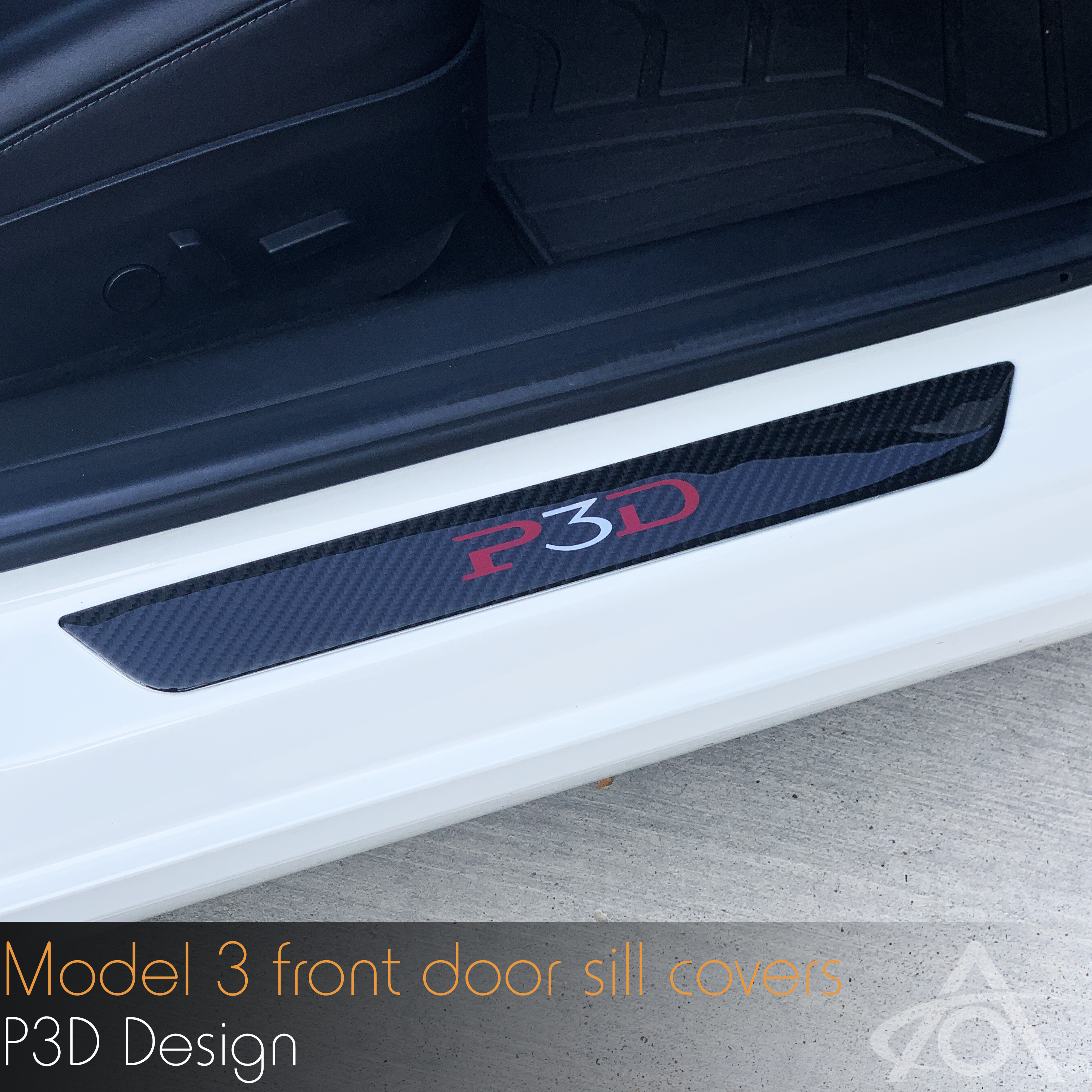 For Tesla Model 3 Accessories Protective Interior Sticker Car Styling PU  leather Carbon fiber Style Door Sill Strip Scuff – labākās preces interneta  veikalā Joom Geek