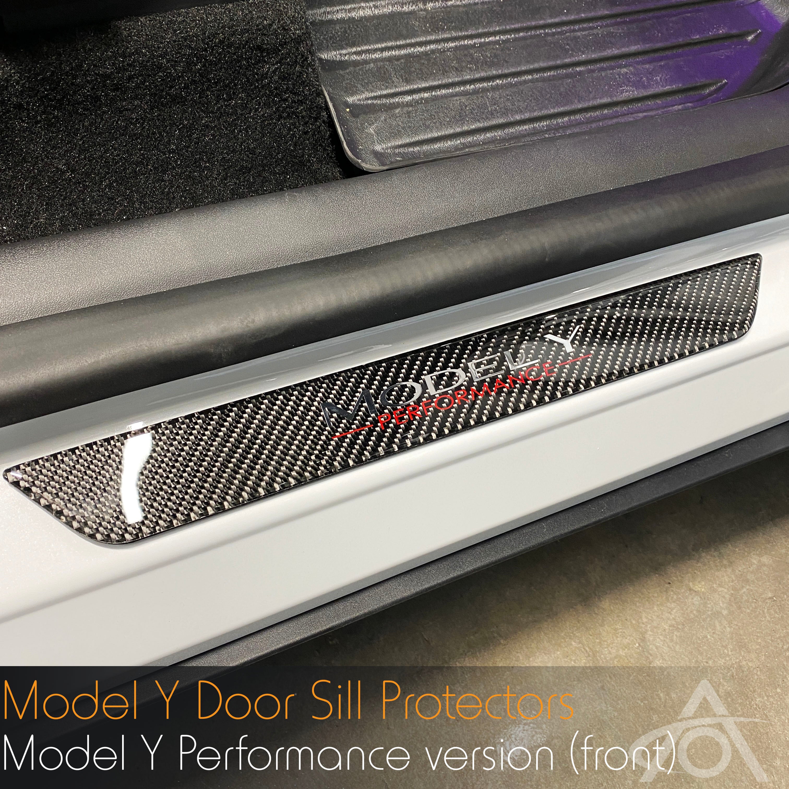 Model Y Carbon Fiber Door Sill Covers - Performance