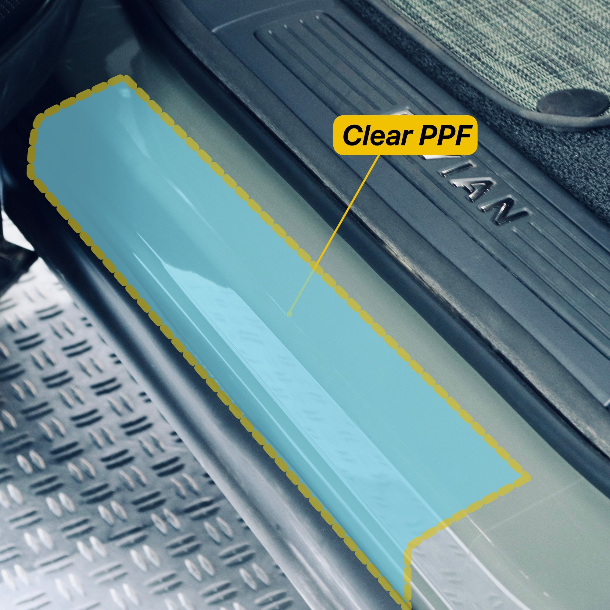 Door Entry Clear Protection Film (PPF) for Rivian R1T