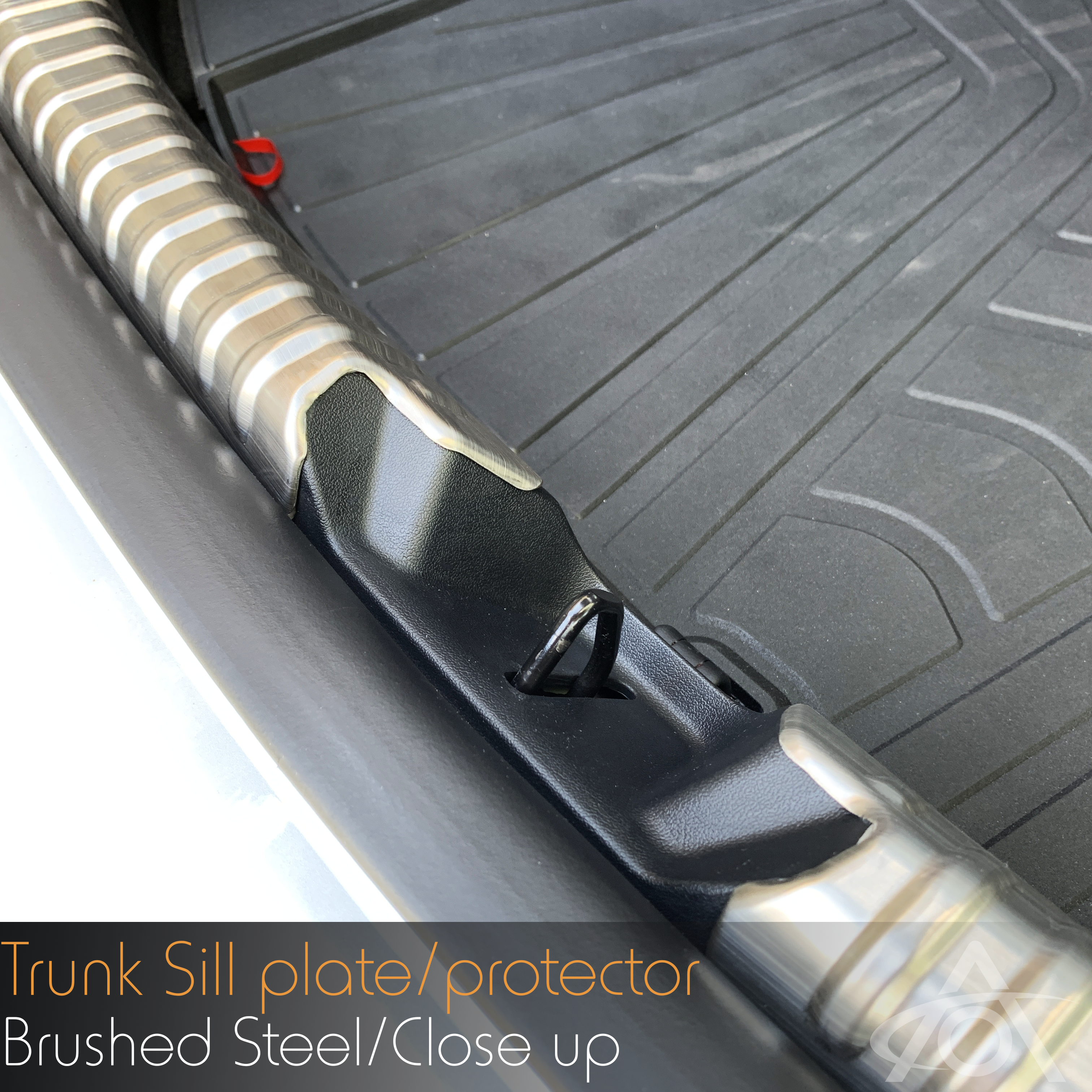 Car Door Sill Plate Rear Trunk Rubber Carbon Fiber Car Door Sill