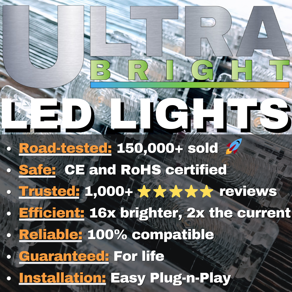 Ultra-Bright Light Bundles for all Teslas