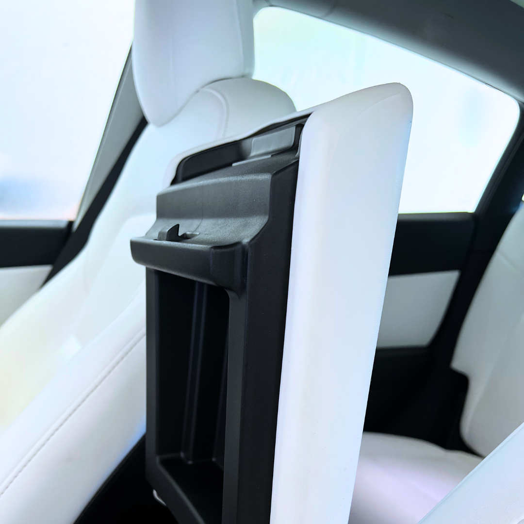 White Protective Armrest Cover For Tesla Model 3 & Y