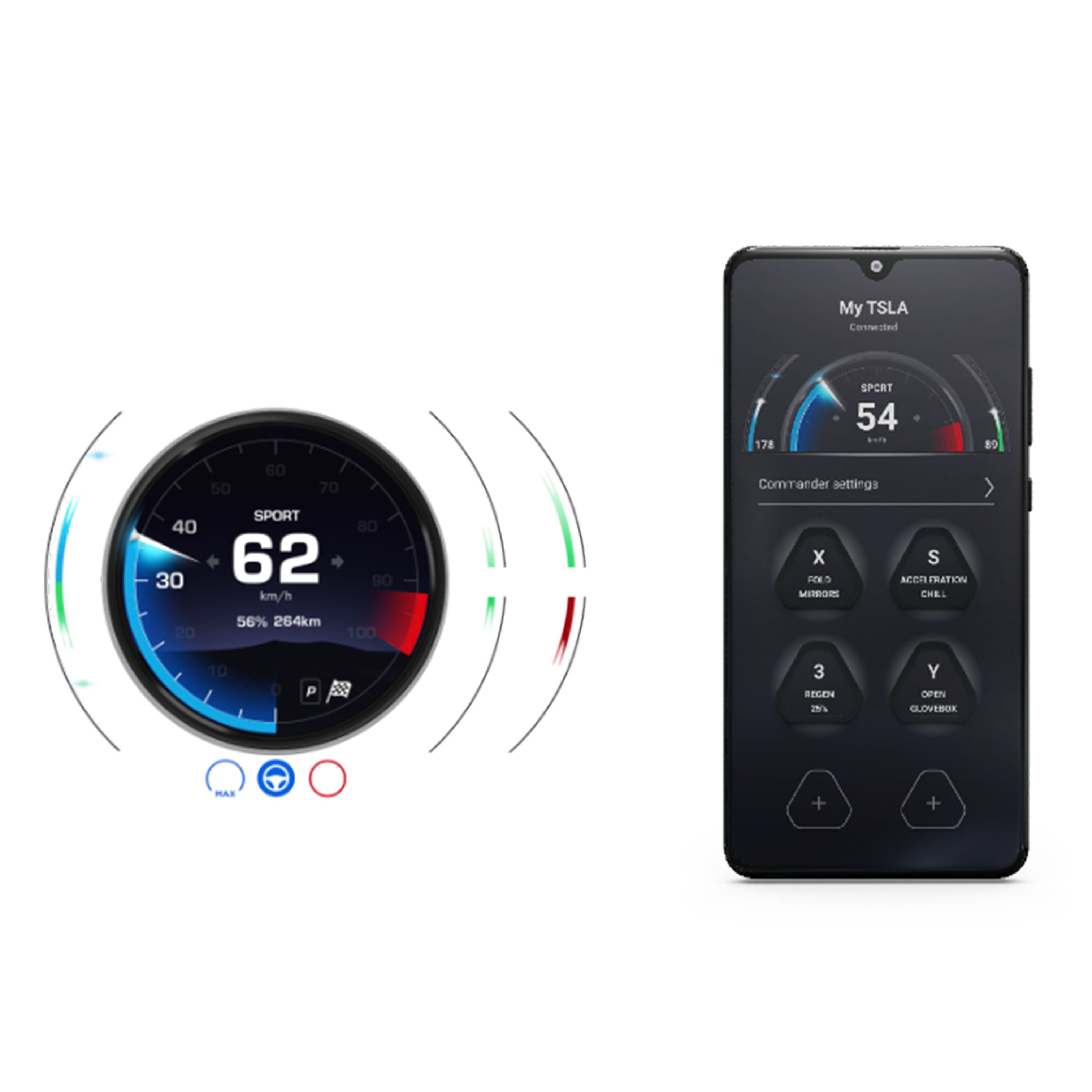 S3XY quick access and smart buttons for Tesla