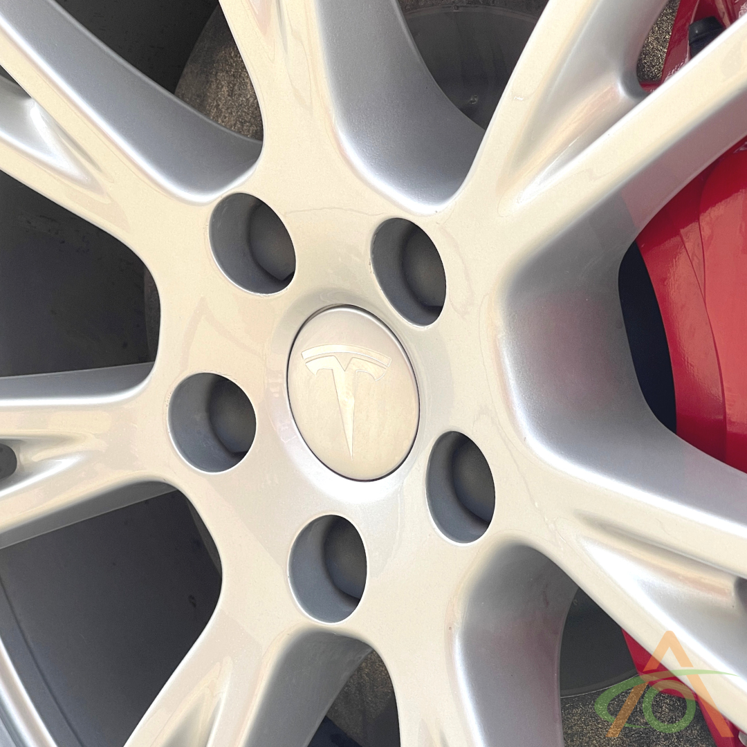 Center Caps for Tesla Silver Alloy Wheels