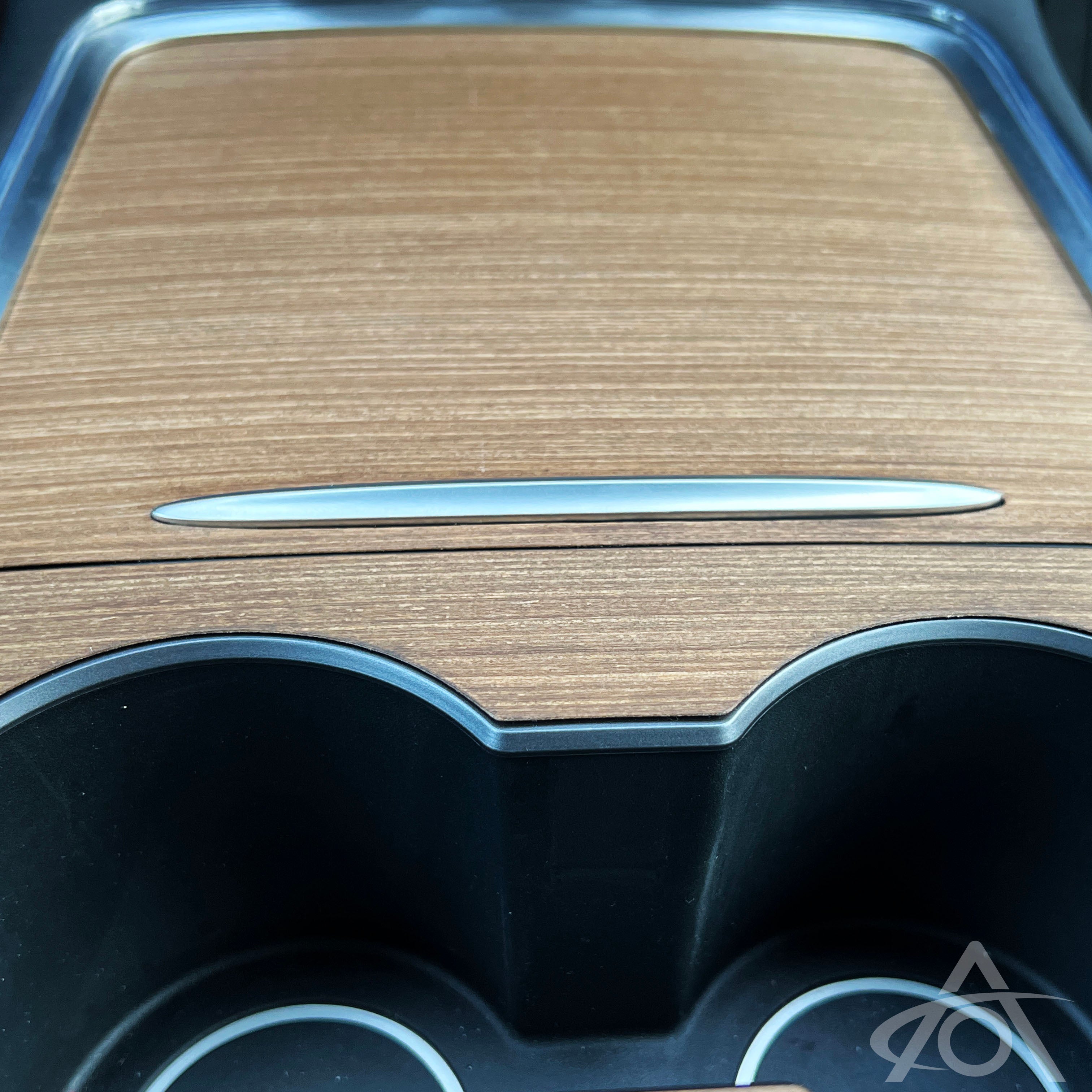 Real wood veneer center console Cover for Tesla Model 3 & Y