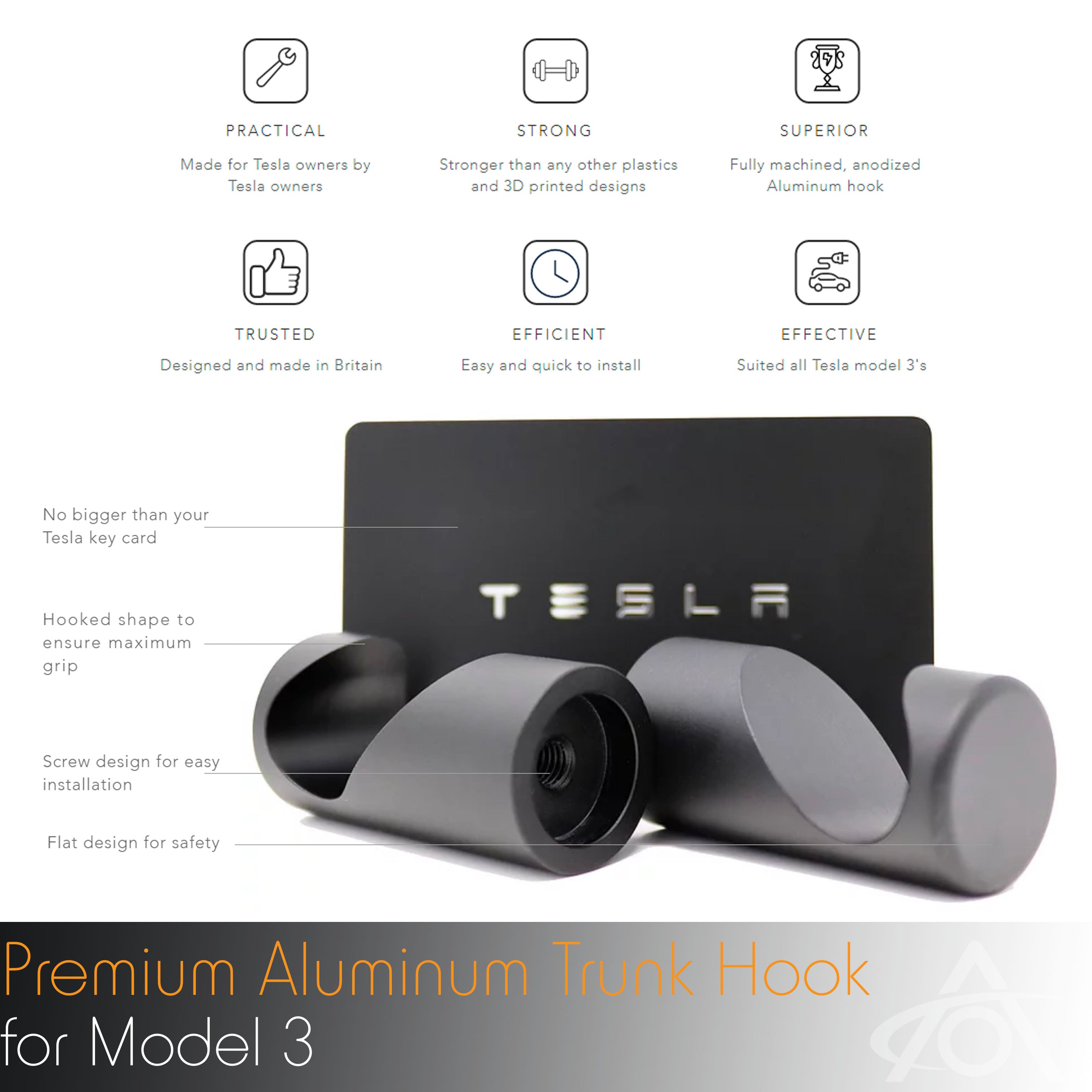 Premium Aluminum Trunk Hook